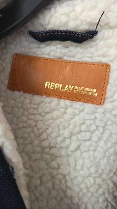 Replay, geaca denim înblanita, XL