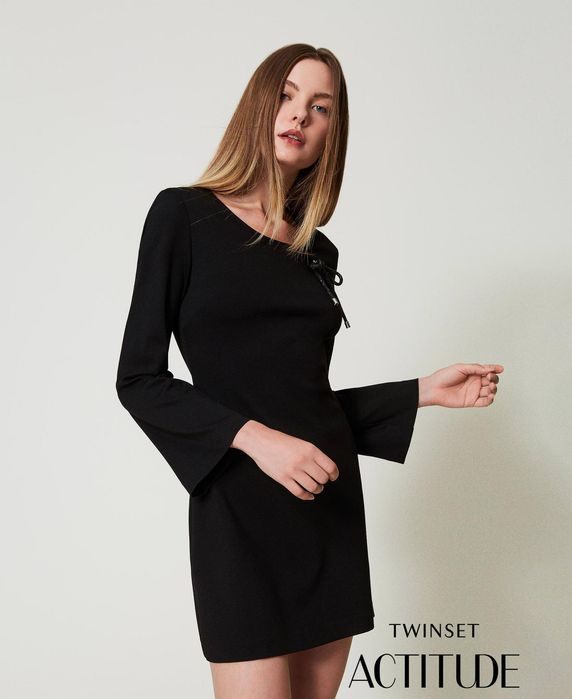 Рокля с брошка панделка с кристали Twinset, XS,S,M,L,XL,нова!