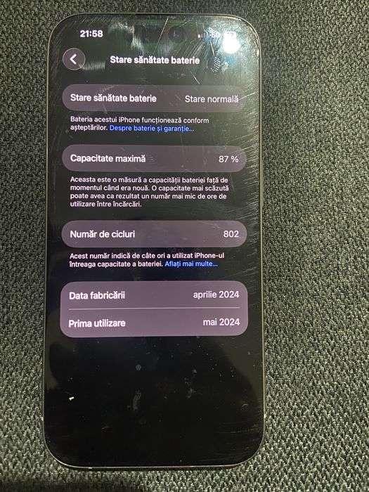 Vand iphone 15 pro spart spate