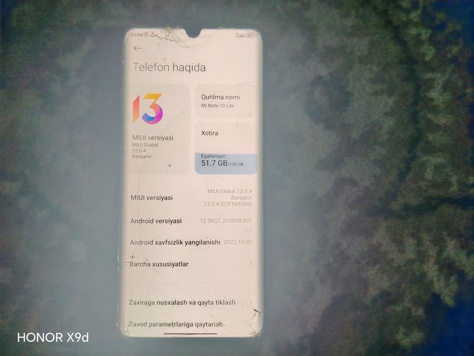 Xiaomi not 10 lite arzon flagman telefon