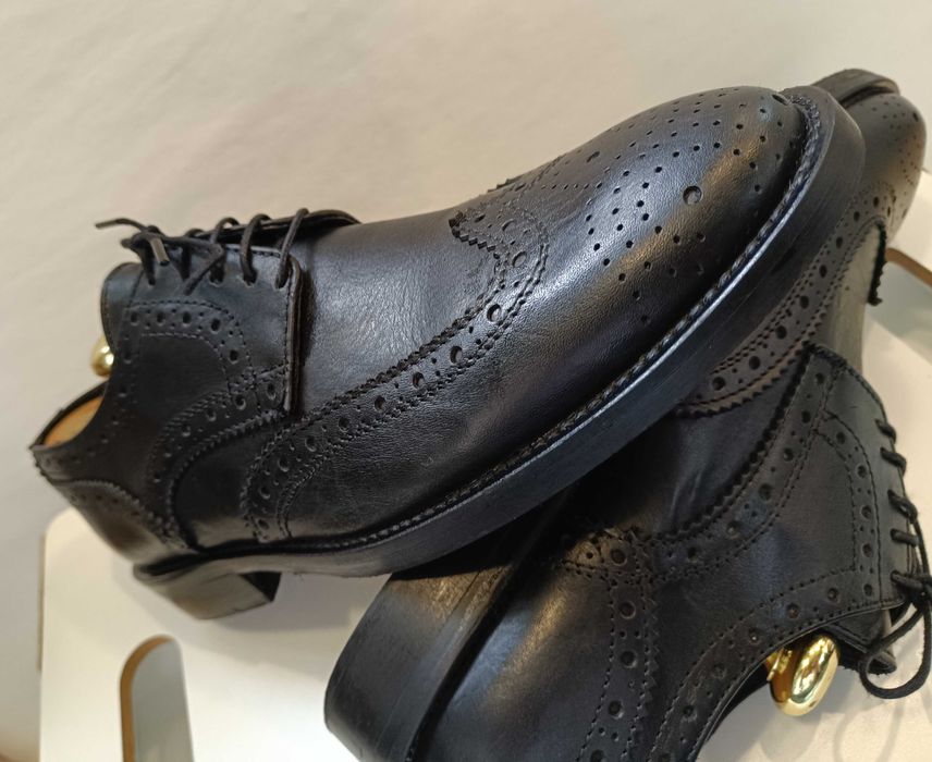 Pantofi derby 40 brogue Lavoratione Artigianale piele naturala moale