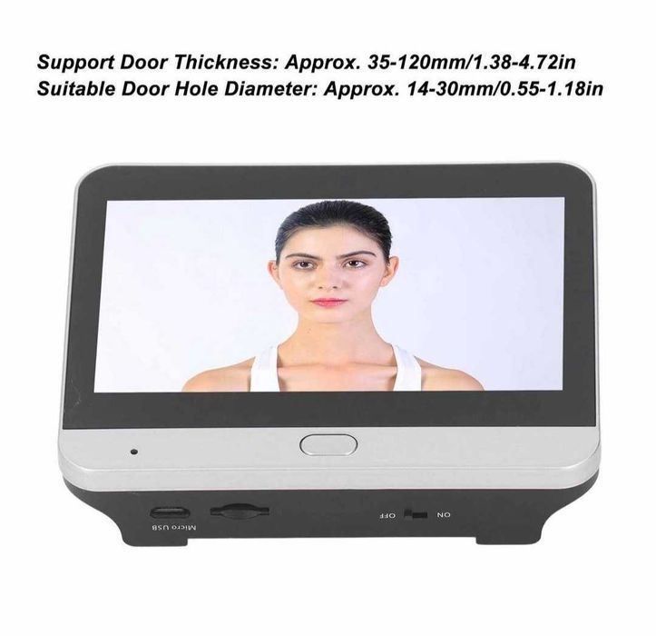 Sonerie cu camera 1080P, unghi 120°, ecran 4,3 inch, wireless