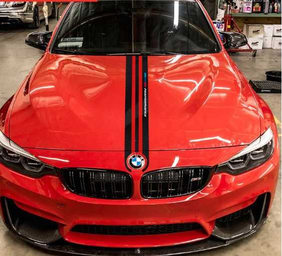 4culori Colant Banda Sticker Capota BMW F10 F30 F06 G30 F16 E71 E90
