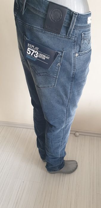 Replay Milano Anbass Stretch Slim Fit 34/34 НОВО! ОРИГИНАЛ Мъжки Дънки