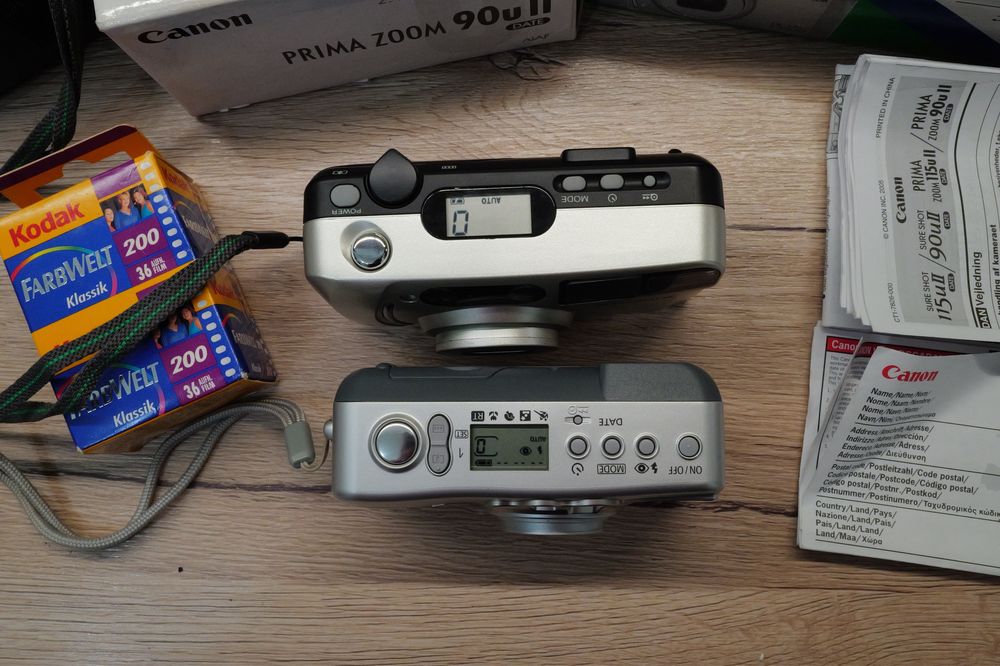 Aparat NOU foto Canon Prima  90u lI Date si Fujifilm film point shot
