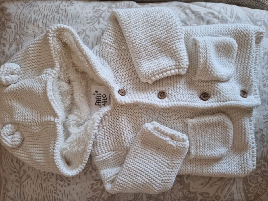 Jacheta tricotata bebeluși 0-1 luni