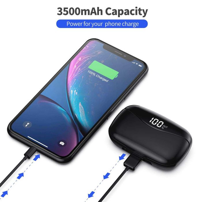 Безжични слушалки iPosible, Bluetooth 5.0 с микрофон 50H