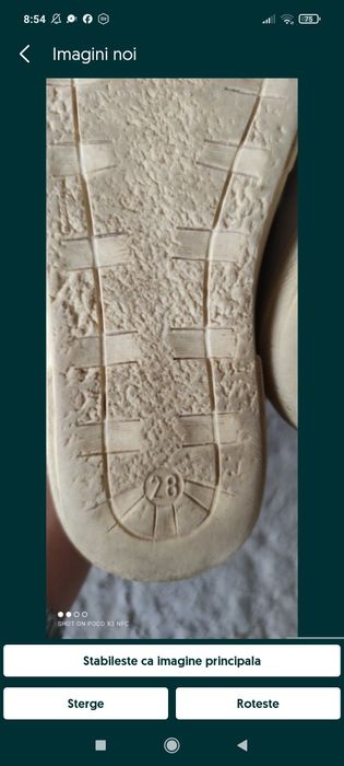 Tenesi din piele naturala, masura 28