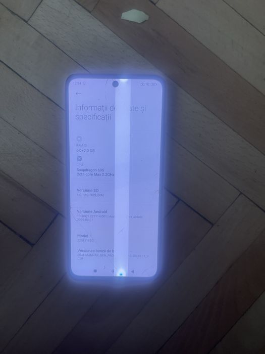 redmi note 11 pro 5g  model 2201116sg dunga pe ecran 128gb 8 gb ram