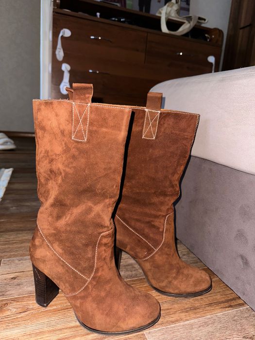 Сапоги коричневые