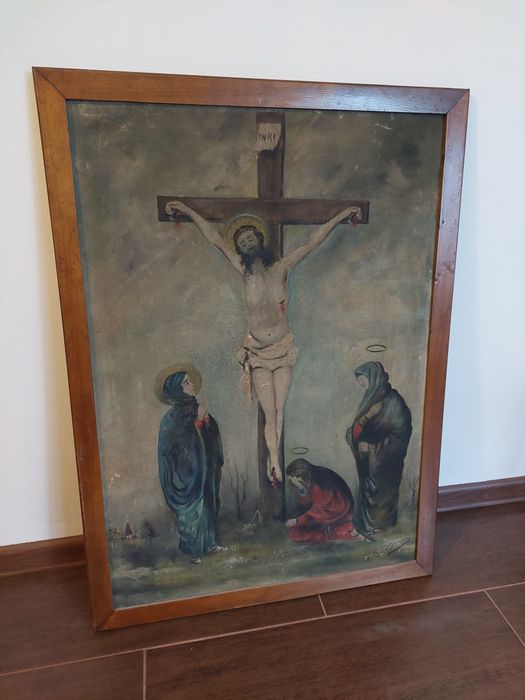 Tablou vechi pictat pe pânză