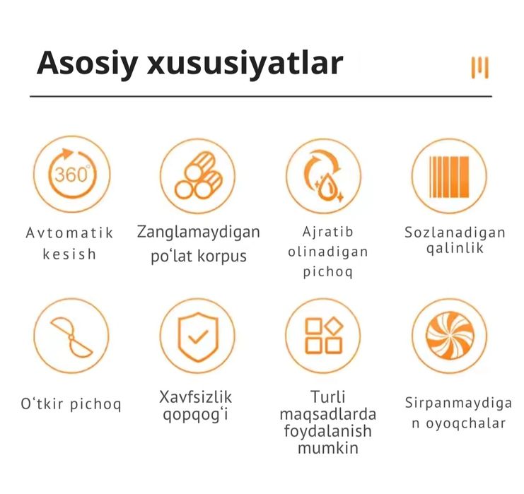 Meva va muzlatilgan go'shtni to'g'rash, kesish, kesish uchun elektr