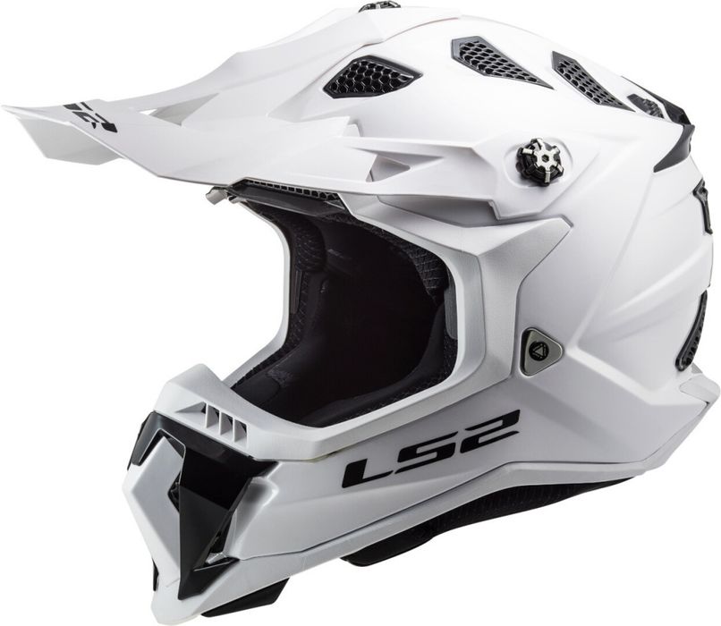Cască LS2 MX700 Subverter Solid motocross alb lucios