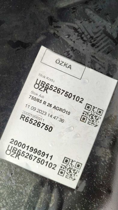 Anvelopa agricola Ozka, 750/65 R26, AGRO10