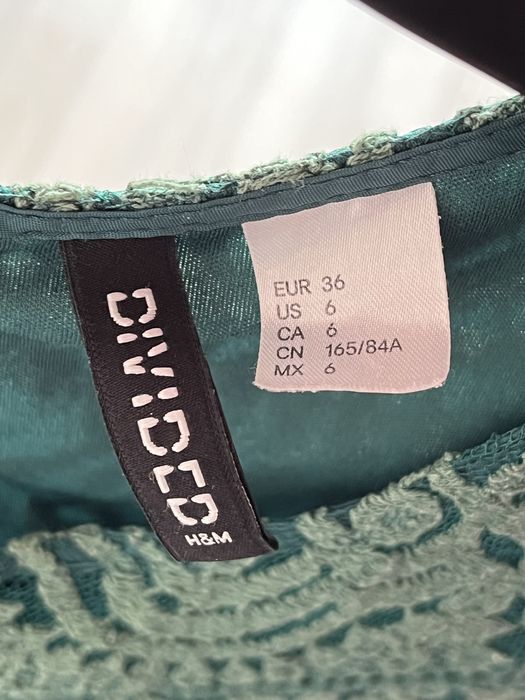 Зелена къса рокля, H&M, размер 36