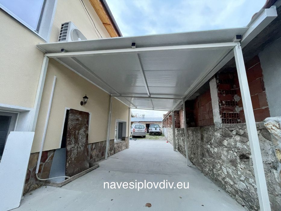 Навеси от термопанел. Изработка и монтаж. С възможност за остъкление