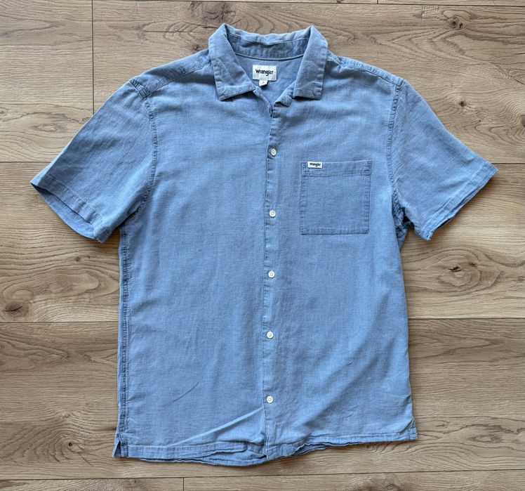 Camasa WRANGLER Stil Denim Aspect Sifonat Albastru Barbati | Marime M