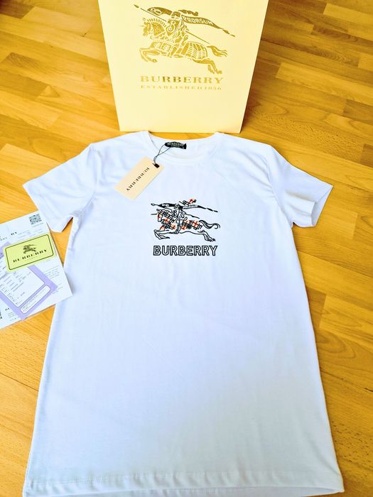 Tricouri Burbbery logo brodat, new model, diverse mărimi