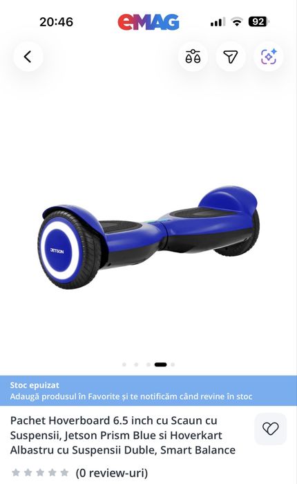 Pachet Hoverboard 6.5 inch cu Scaun cu Suspensii