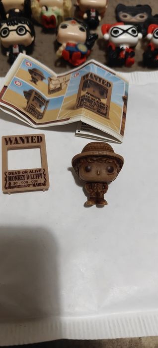 Funko pop Harry Potter, DC Comics, and One Piece