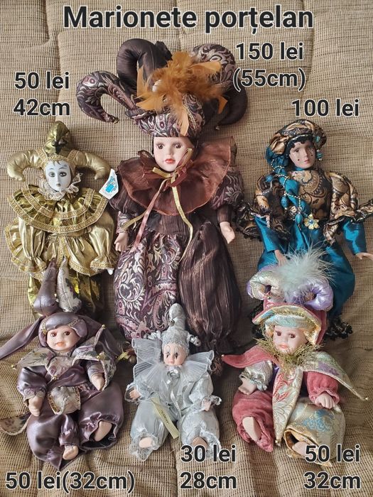 Clauni,marionete din porțelan
