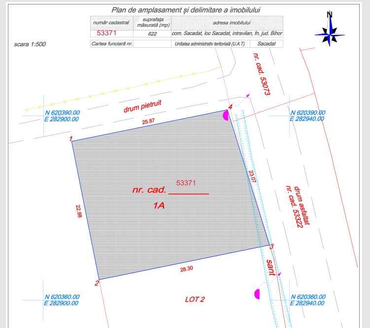 Teren intravilan de vânzare – oportunitate excelentă în Săcădat