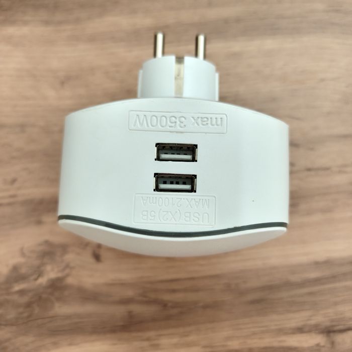 Тройник на розетку с usb
