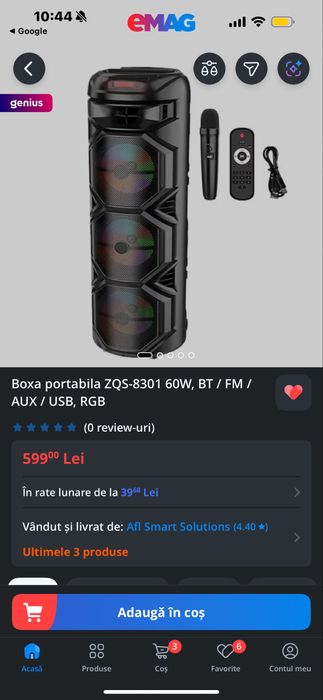 Boxă Portabilă Profesională ZQS-8301 – 120W PMPO