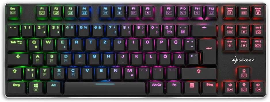 Titlu OLX: Tastatura mecanica Sharkoon PureWriter RGB TKL, Red Switch