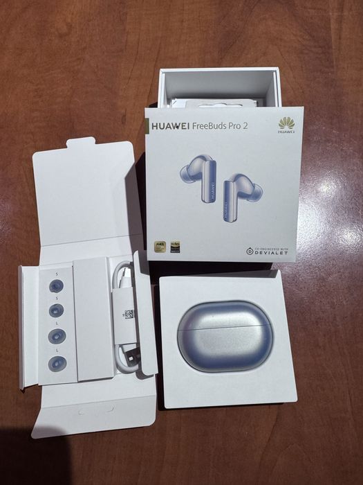 Căști Huawei FreeBuds Pro 2 – stare foarte bună, complete în cutie