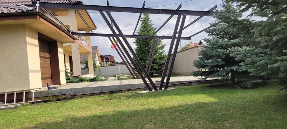 Carport, pergola auto, rafturi cantilever , panouri solare