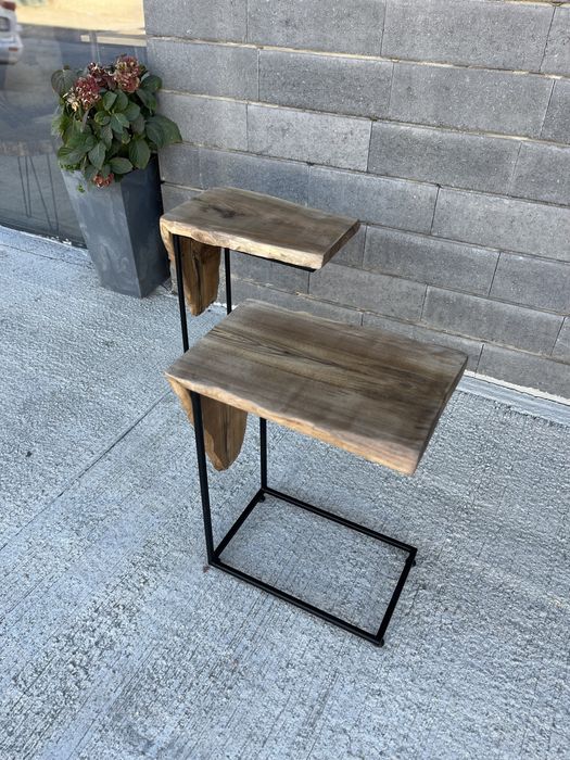 Маса за кафе помощна маса нощен шкаф индустриален стил рустик