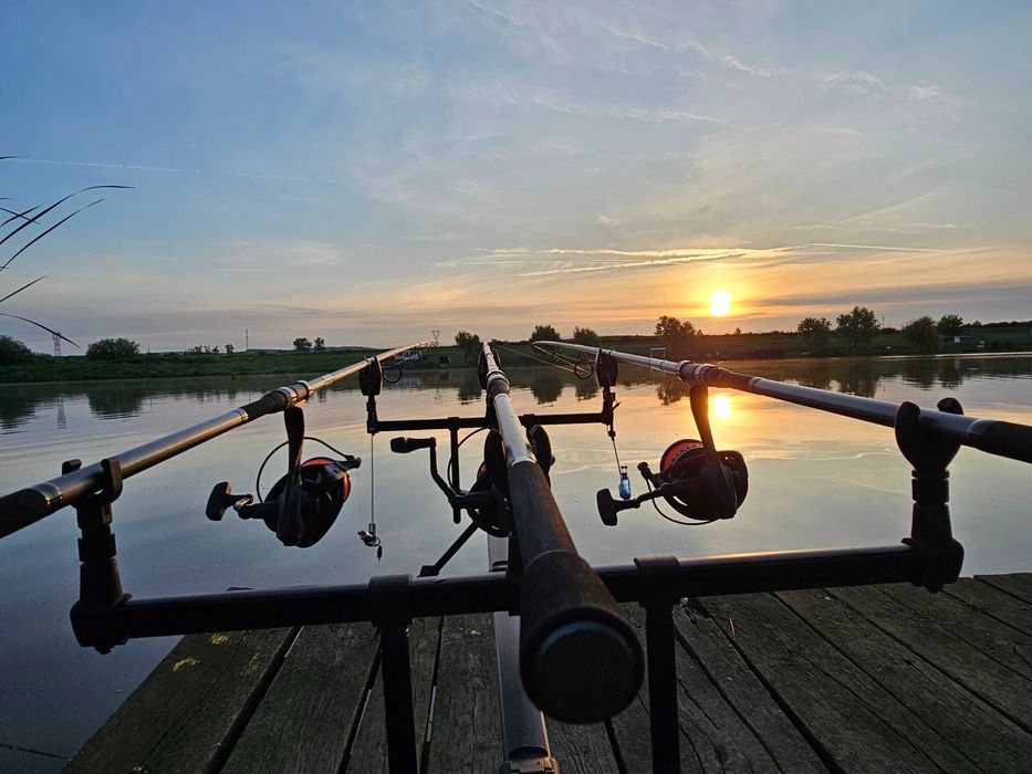 Lansete Crap Delphin Torks EVA, 3.60m cu mulinete Hakuyo MT 14000 PLUS