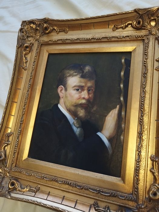 Страхотна картина портрет масло 19век