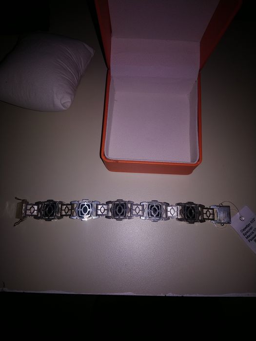 Браслет серебряный, мужской.