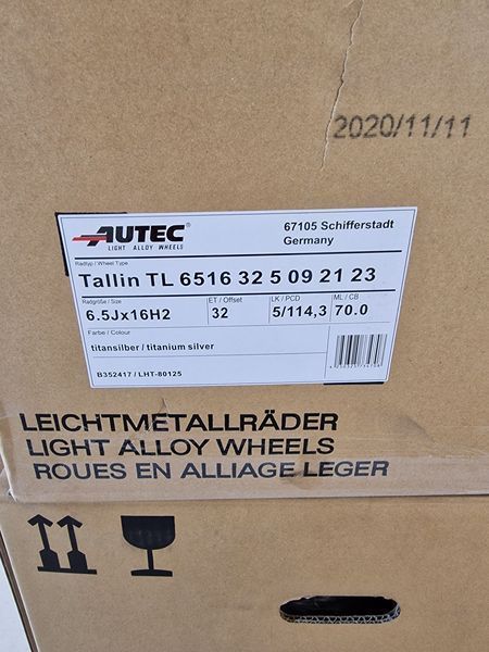 16цола 5x114.3 Mazda/Toyota/Honda/Kia