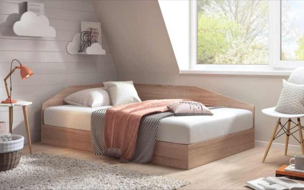 Pat 120x190 cm, cu loc de depozitare generos