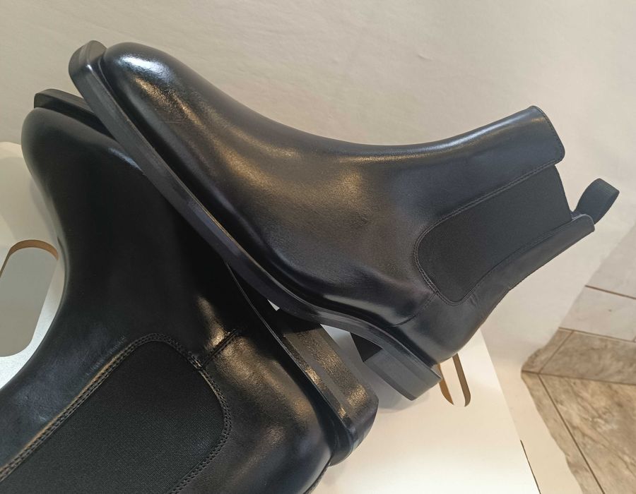 Ghete chelsea 44 44.5 45 concept editie limitata ZARA NOI piele natura