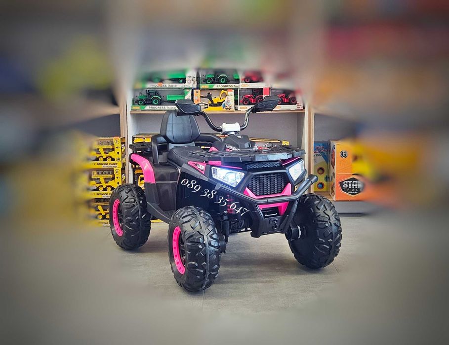 НОВО!Акумулаторно бъги Cool PINK с 12V,EVA гуми,4x4,кожена седалка