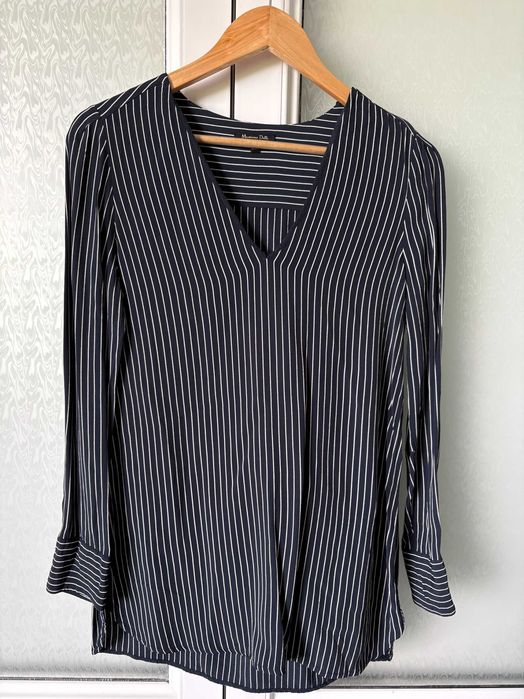 Раирана тъмносиня риза Massimo Dutti размер S / EUR 36