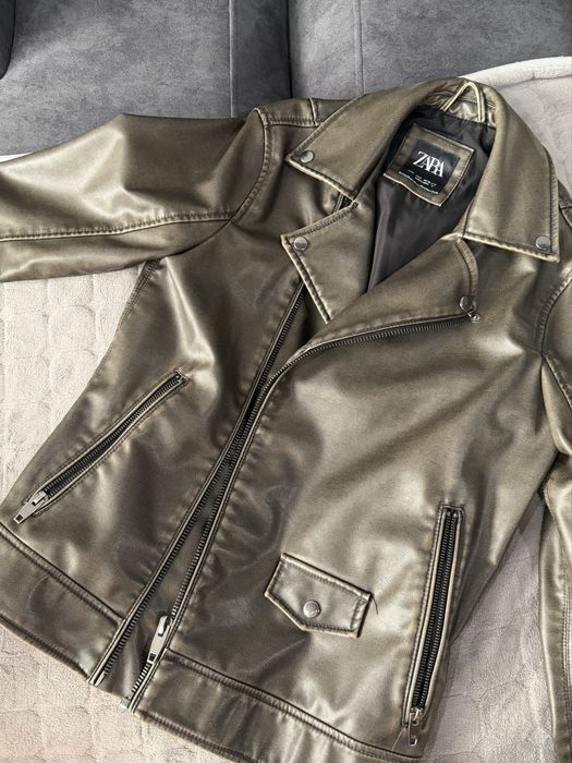 Кожанка Zara кожаная куртка