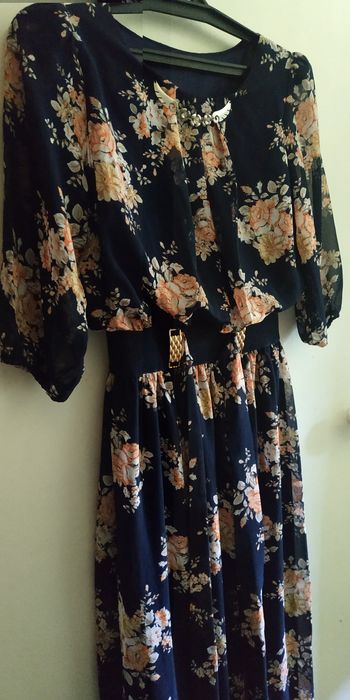 Длинное шифон.платье 46-48