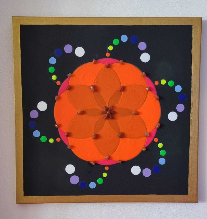 Tablouri UNICE pe panza chanvas negru, TEHNICA ACRILICE