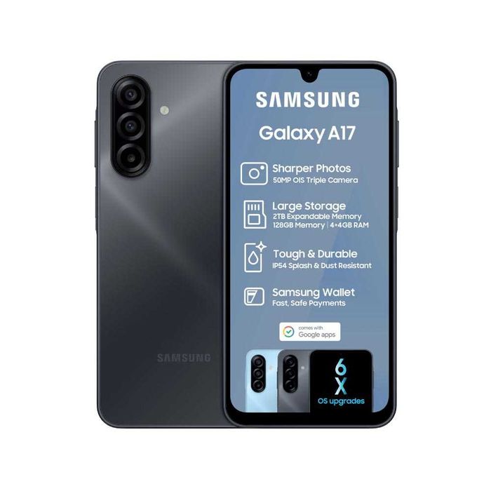 Samsung Galaxy A17-5G Чистo нов(черен)3год.гарнция/слушалки/протектор