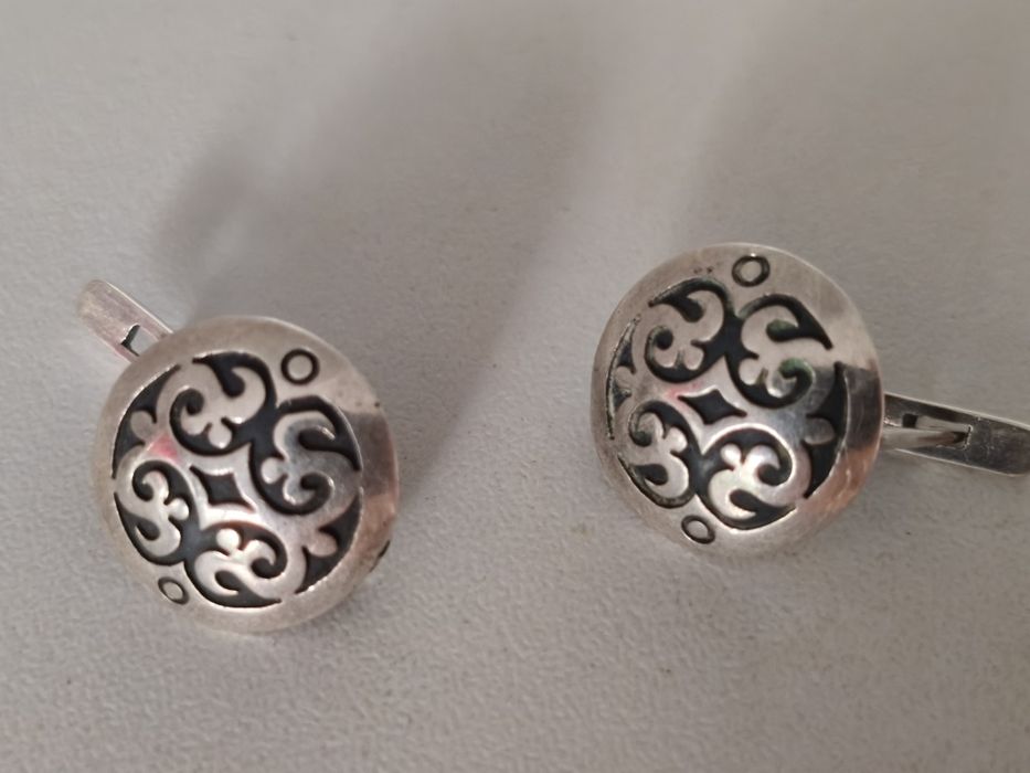 Серебро. 925 пр. Кольцо и серьги. Набор.