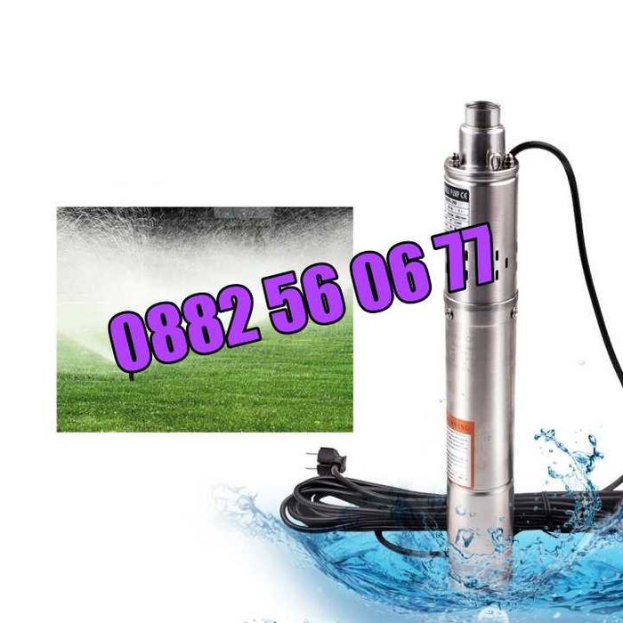 Потопяема сондажна винтова водна помпа 1100W, 3 m3/h, ф 100 и ф 86 мм