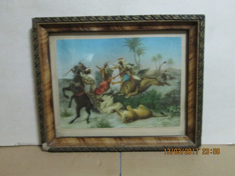 Vechi reproduceri : "Vanatoare de lei" si "Vanatoare de tigri"