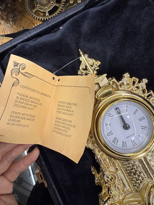 Итальянская настольные часы  покрытия золота