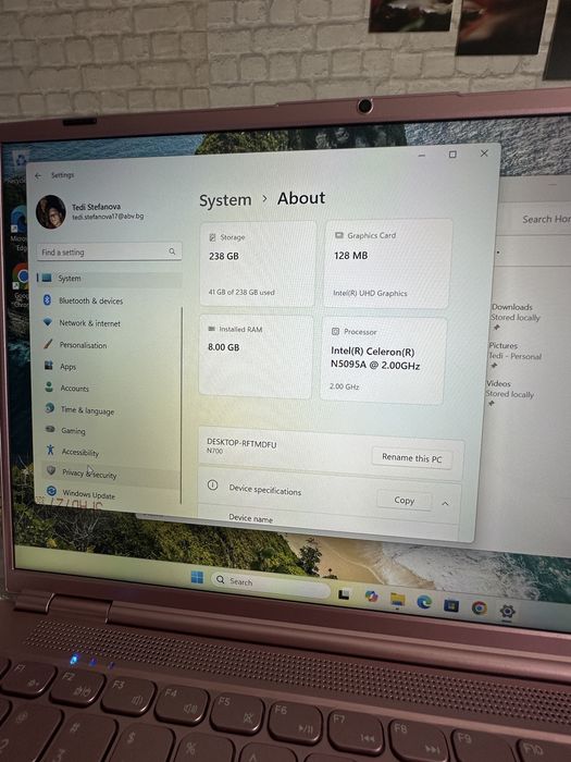 Notodd N700 14” FHD , 8 GB RAM,  256 GB SSD 1 TB Expand, Intel Celeron N5095 (до 2,9 Ghz), Win 11