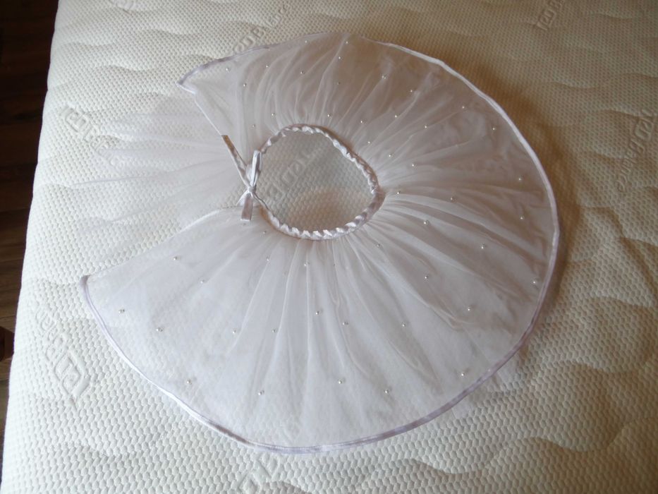 Балет 4-5г. трико и пола в бяло с перли 8бр.+1бр.